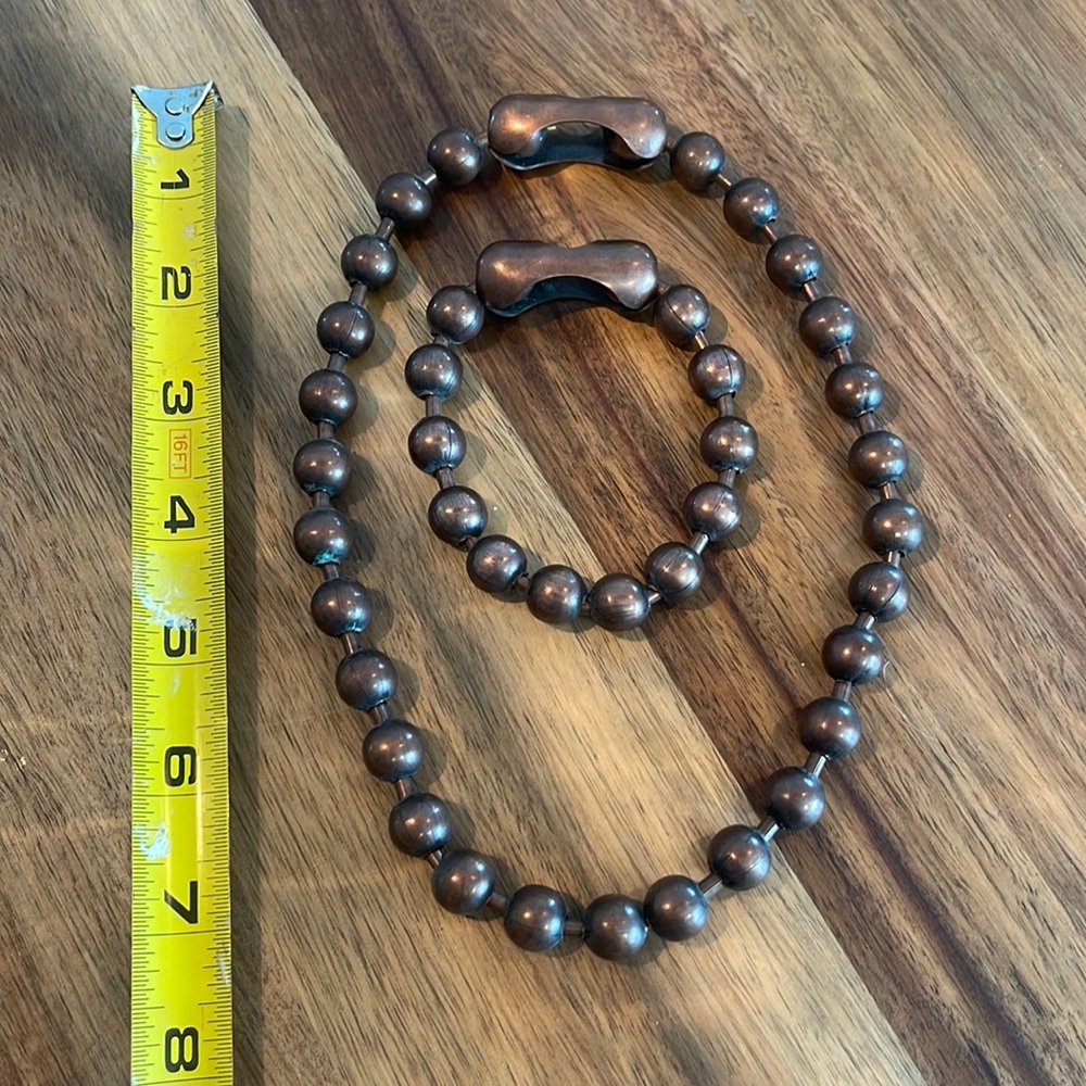 Copper looking necklace and bracelet